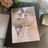 Modern Fading 2 Photo Ampersand All in One Wedding Kaart