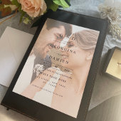 Modern Fading 2 Photo Ampersand All in One Wedding Kaart