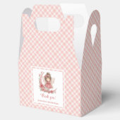 Modern Fairy Girl Blush Floral Birthday Favor Box Bedankdoosjes (Geopend)