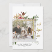 Modern Faith Hope Love 2-Afbeelding Merry Kerstmis Feestdagenkaart (Voorkant)