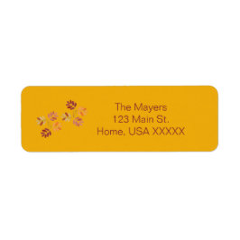 Modern Fall Colors Autumn Leaves Etiket