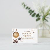 Modern Fall “How Many Coffee Beans” Baby Shower Informatiekaartje (Staand voorkant)