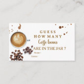 Modern Fall “How Many Coffee Beans” Baby Shower Informatiekaartje (Voorkant)