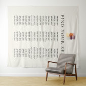 Modern Fall Leaves Autumn Vind uw stoel bruiloft Wandkleed (In Situ (horizontaal))