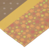 Modern Fall Leaves Monogram Polka Dot Tafelkleed (Gekanteld)