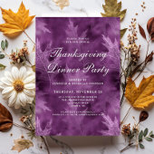 Modern Fall Leaves Thanksgiving Dinner Party Kaart