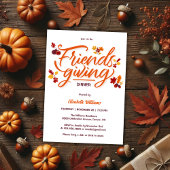Modern Fall verlaat Friendsgiving-dinerfeest Kaart