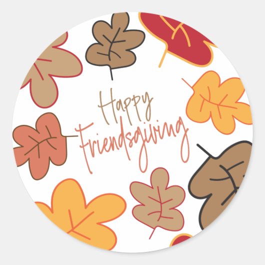 Modern Fall verliest Friendsgiving Sticker (Voorkant)