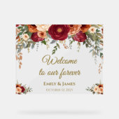 Modern Fall Wedding Acryl Welkom Teken Acryl Bord (Voorkant)
