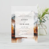 Modern Fall Wedding Eenvoudig Kaart (Staand voorkant)