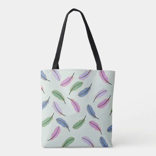 Modern Falling Pastel Tote Bag (Achterkant)