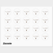 Modern Familie Eenvoudige Thanksgiving Leaf Ronde Sticker (Vel)