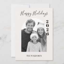 Modern Familie Foto Kerstkaart | Prettig Kerstfees