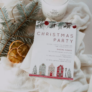 Modern familie of Kantoor kerstfeest Kaart