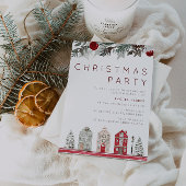 Modern familie of Kantoor kerstfeest Kaart