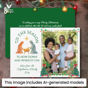 Modern Familiefoto TIS HET SEIZOEN Kerstmis Feestdagenkaart