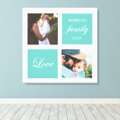 modern familiefotogram fotopastel canvas afdruk (Insitu (Houten vloer))