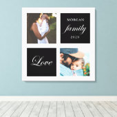 modern familiefotogram fotopastel canvas afdruk (Insitu (Houten vloer))
