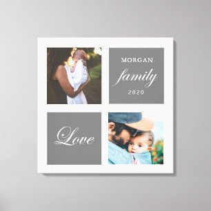 modern familiefotogram fotopastel canvas afdruk