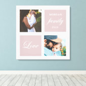 modern familiefotogram fotopastel canvas afdruk (Insitu (Houten vloer))