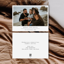 Modern familieportret Kuststrand Kerstmis