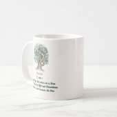 Modern familiestamboom met monogram koffiemok (Voorkant links)