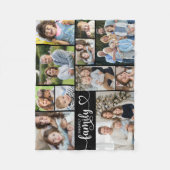 Modern Family 11 Photos Script Heart Name Custom Fleece Deken (Voorkant)