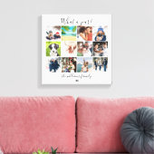 Modern Family 12 foto collage wat een jaar Canvas Afdruk (Insitu (Woonkamer))