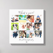 Modern Family 12 foto collage wat een jaar Canvas Afdruk (Voorkant)