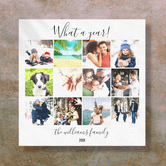 Modern Family 12 foto collage wat een jaar Canvas Afdruk