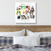 Modern Family 12 Fotocollage Wat een jaar Canvas Afdruk (Insitu (Slaapkamer))