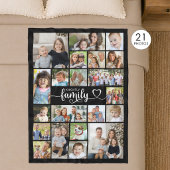 Modern Family 21 foto's script hart naam op maat Fleece Deken