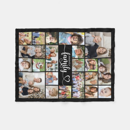 Modern Family 21 Foto's Script Hartnaam Aangepast Fleece Deken (Voorkant (Horizontaal))