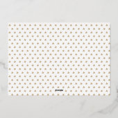 Modern Family 3 Foto Bloemmotief Kerstmis Folie Feestdagenkaart (Achterkant)