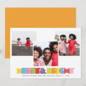 Modern Family 3 Fotocollage Vrolijk en Helder Feestdagenkaart (Voorkant / Achterkant)