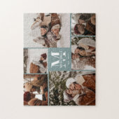 Modern Family 6 Fotocollage Sage Green Keepsake Legpuzzel (Verticaal)
