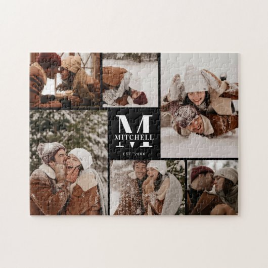 Modern Family 6 Photo Collage Black Keepsake Legpuzzel (Horizontaal)