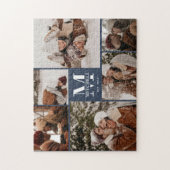Modern Family 6 Photo Collage Navy Blue Keepsake Legpuzzel (Verticaal)