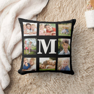 Modern Family 8 Foto Collage Geschenk Zwart Wit Kussen