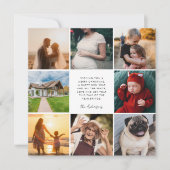 Modern Family 8 Photo Collage Kerstplein Feestdagenkaart (Voorkant)