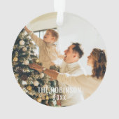 Modern Family Christmas Photo , Let it Snow Ornament (achterkant)
