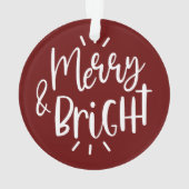 Modern Family Christmas Photo Script, merry  Ornament (achterkant)