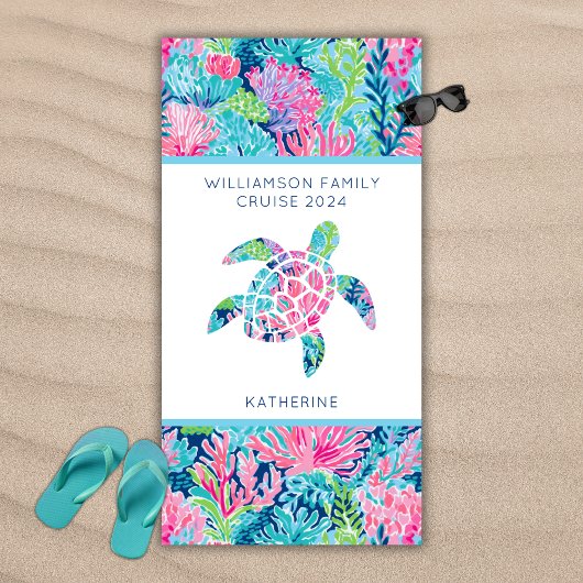 Modern Family Cruise Vakantie Zee Turtle Naam Strandlaken