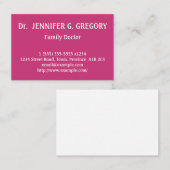 Modern Family Doctor Visitekaartje (Voorkant / Achterkant)