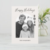 Modern Family Foto Kerstkaart | Prettig Feest (Staand voorkant)