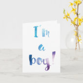 Modern Family Gender Aankondiging Jongen Kaart (Gele Bloem)