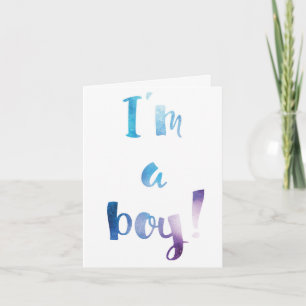 Modern Family Gender Announcement Boy Card Kaart