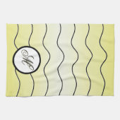 Modern Family Initial on Ombré Butter Yellow Theedoek (Horizontaal)