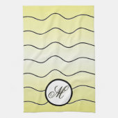 Modern Family Initial on Ombré Butter Yellow Theedoek (Verticaal)