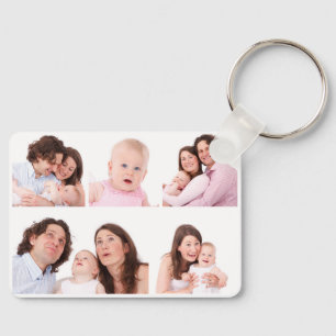 Modern Family Love Quote Custom Photo Collage Sleutelhanger